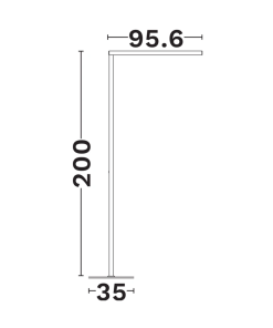 GAL gólflampi LED 30W 2700lm. 10W 900lm niður. 3K IP20 svart - Image 7