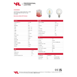 LED G95 glær 8W 740lm 925 E27 dimmanleg - Image 2