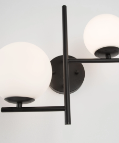 Alternative view of Impero vegg 2x5W E14 svart/opal