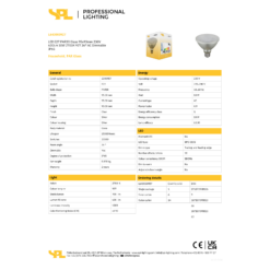 LED PAR30 E27 10W 630lm 27K dimmanleg IP65 - Image 2
