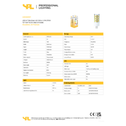 LED G4 12V 3,9W 320lm 27K T18x43 glær dimmanleg - Image 2