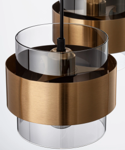 Alternative view of SIANNA hangandi 3x12W E27 svart/brass