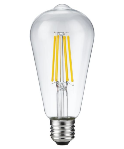 LED ST64 5W 650lm 25K glær E27 dimmanleg