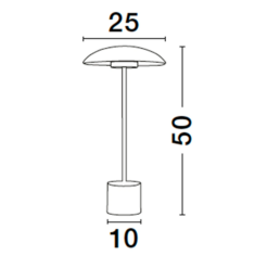 LASH borðlampi LED 5W 3K h48cm gylltur - Image 4