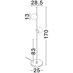 EDEM gólflampi LED 16W 1860lm 3K IP20 svart - Image 6