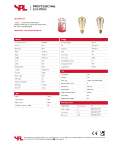 Alternative view of LED ST64 4W 200lm 2K Rustika E27 Dimmanleg