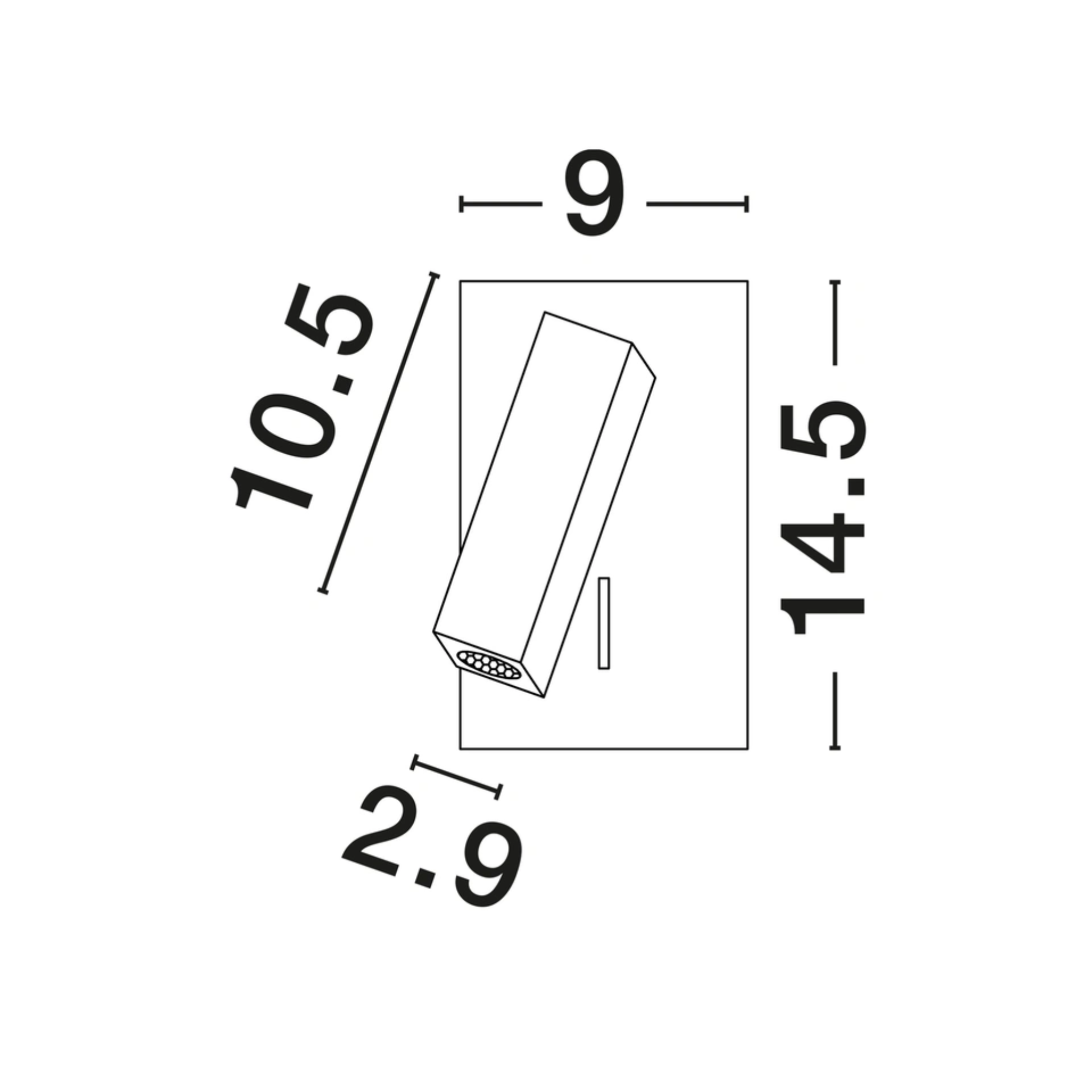 DONA veggljós hvítt LED 3W 3K IP20 - Image 2