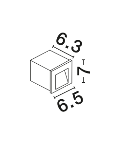Alternative view of KRYPTON útiljós innfellt LED 3W 3K P54 sv.grátt