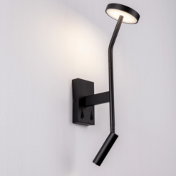 LOGOS veggljós LED 9W 487lm 3K IP20 svart - Image 3