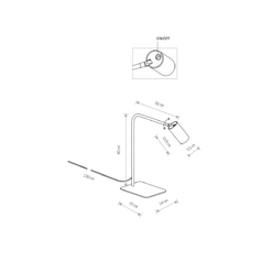 MONO borðlampi LED GU10 R50 10W IP20 svart - Image 2