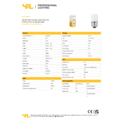LED Tube T27x60mm 5W 3K 500lm E27 dim - Image 2