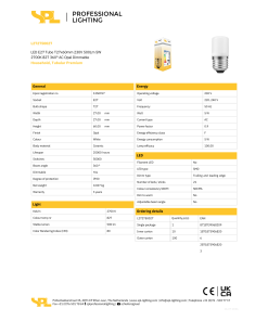 Alternative view of LED E27 Tube T27x60mm 230V 500Lm 5W 2700K 827 360° AC Opal Dimmable