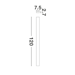 SELINE veggljós svart 120cm LED 44W 3K IP44 - Image 4