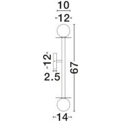 PIELO veggljós LED 2x5w gyllt - Image 4