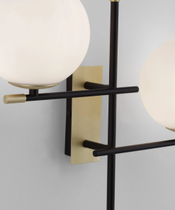 Alternative view of GITCHI veggljós svart/gyllt LED 2x5w IP20