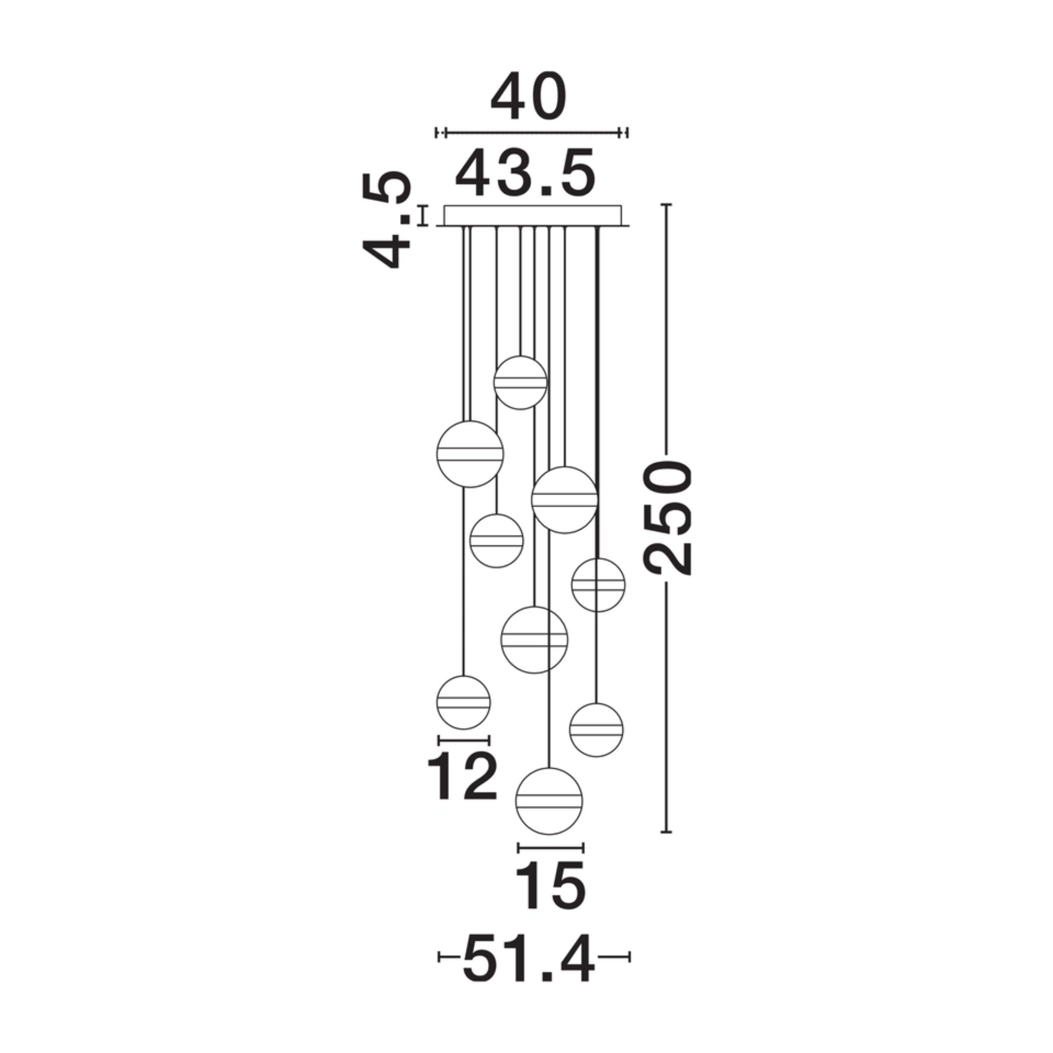 ALAZ hangandi loftlj. LED 81W 3582lm 3K IP20 dimmanl. svart/gyllt - Image 4