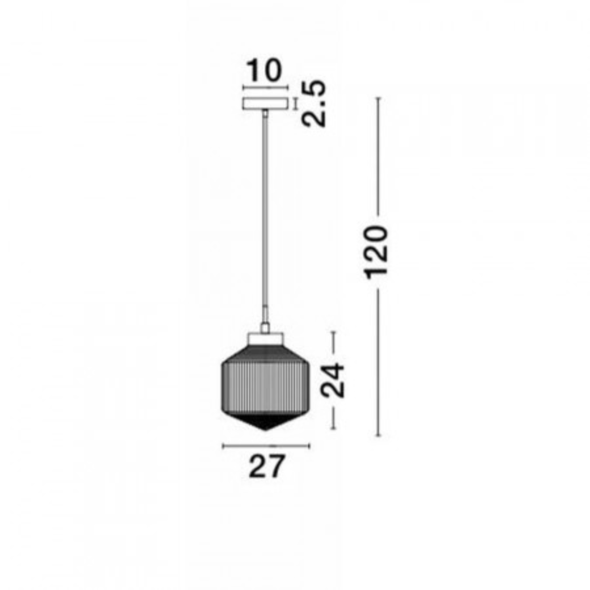 ZION hangandi Q270 E27 12W IP20 Brass/gler - Image 3