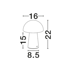 ANDE borðlampi LED 2W 129lm 3K IP20 hvítt - Image 4