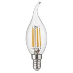 LED kerti m/totu E14 5W 470lm 27K  glær dimmanleg