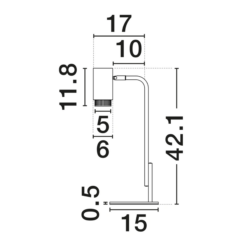 NESSI borðlampi LED MR16/GU10 1x10W IP20 án peru hvítt - Image 6