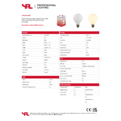 LED G80 opal 4W 925 E27 dim - Image 2