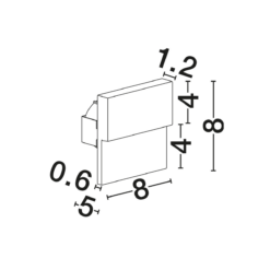DAN útivegglj. LED 2W 38lm 27K IP65 svart - Image 4