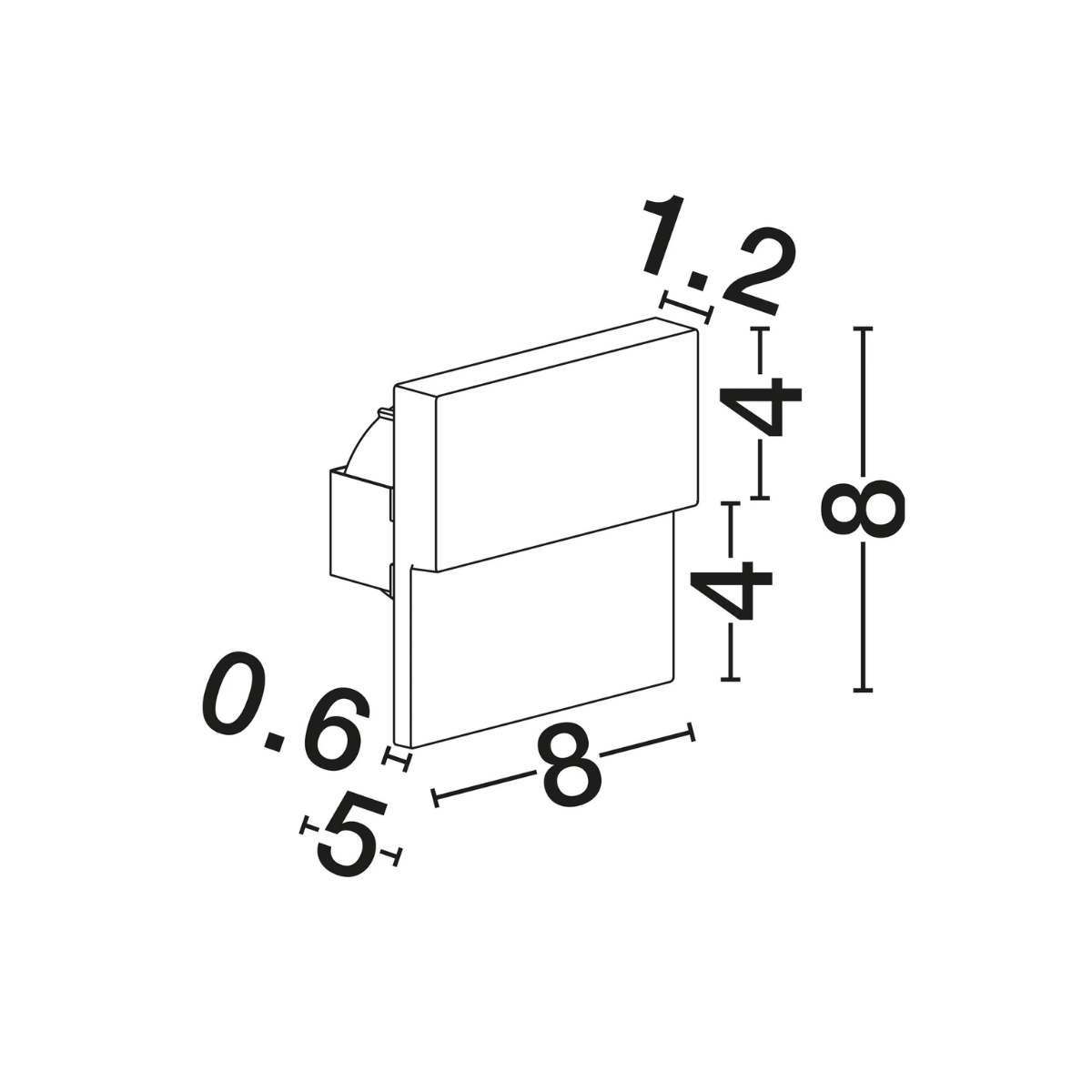 DAN útivegglj. LED 2W 38lm 27K IP65 svart - Image 4