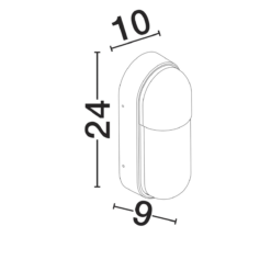 ARROW útivegglj. LED 9W 562lm 3K IP65 gyllt - Image 4