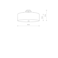Loftljós VIVIANE Q500 3x60W E27 hvítt