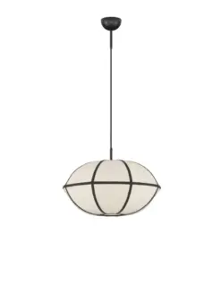 BRERA hangandi loftlj. 45cm 12W E27 IP20 án peru svart/beis