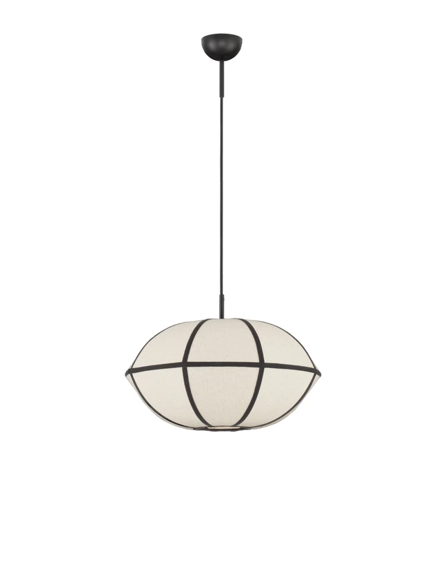 BRERA hangandi loftlj. 45cm 12W E27 IP20 án peru svart/beis