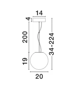 BOLITA hangandi loftlj. 20cm 7W LED 3K IP20 triac dimmanl. hvítt - Image 2