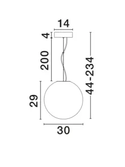 BOLITA hangandi loftlj. 30cm 9W LED 3K IP20 triac dimmanl. hvítt - Image 2