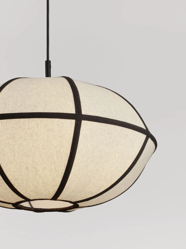 BRERA hangandi loftlj. 45cm 12W E27 IP20 án peru svart/beis - Image 3