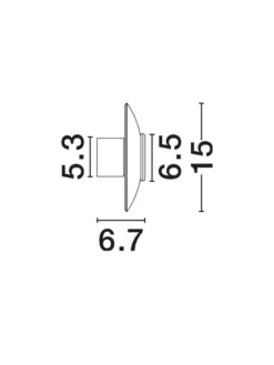ESTI veggljós 15cm 7W LED 3K IP20 triac dimmanl. brúnt - Image 2