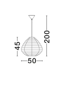 MELODY hangandi loftlj. 50cm 12W E27 IP20 án peru svart - Image 2