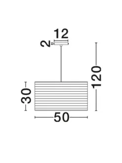 LINNET hangandi loftlj. 50cm 12W E27 IP20 án peru hvítt - Image 2