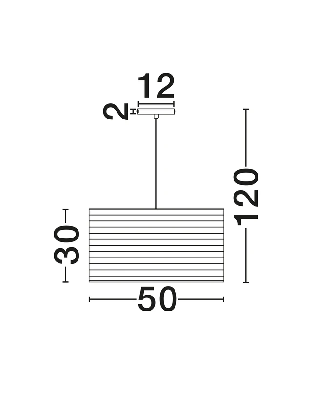 LINNET hangandi loftlj. 50cm 12W E27 IP20 án peru hvítt - Image 2