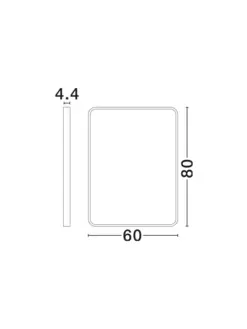 IRIA spegill 48W 1132lm 600x800x44mm 3K IP44 - Image 2
